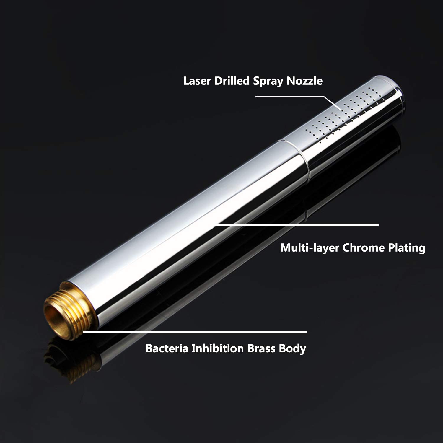 Telefoni Doccia Doccetta Soffione Manopola Doccia Mini Universale Soffione Doccia Portatile Ottone Cromato (Mini soffione per doccia) (Il giro)