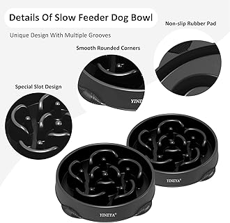 4 Cups Slow Feeder Dog Bowls Large Breed, Anti-Choking Pet Supplies, Maze Dog Food Bowl, Puzzle Feeder That Slow Down Eating