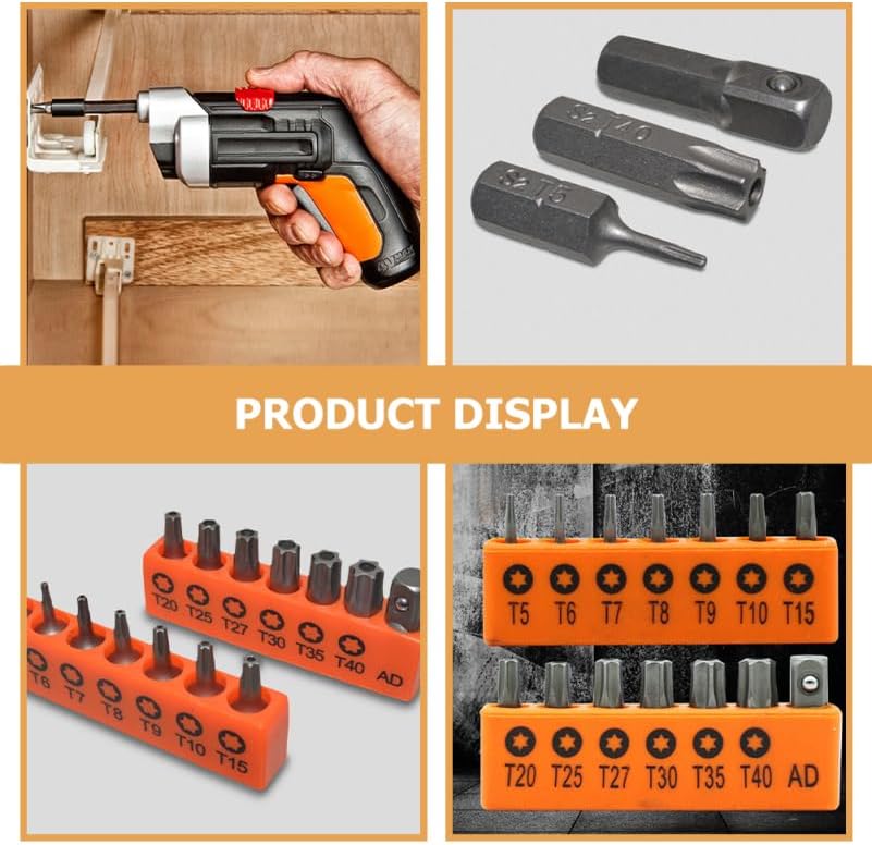 1set Security Bit Alloy Steel Tamper Star Driver Bits with Adapter Anti-slip Design for Electric Screwdrivers Drills and Manual Use High Precision and Durability