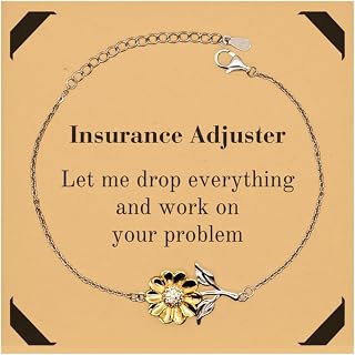 Sarcasm Insurance Adjuster Gifts for Coworkers, Insurance Adjuster Let me drop everything and work on your problem, Sunflower Bracelet for Insurance Adjuster Gifts for Men, Women, Friend