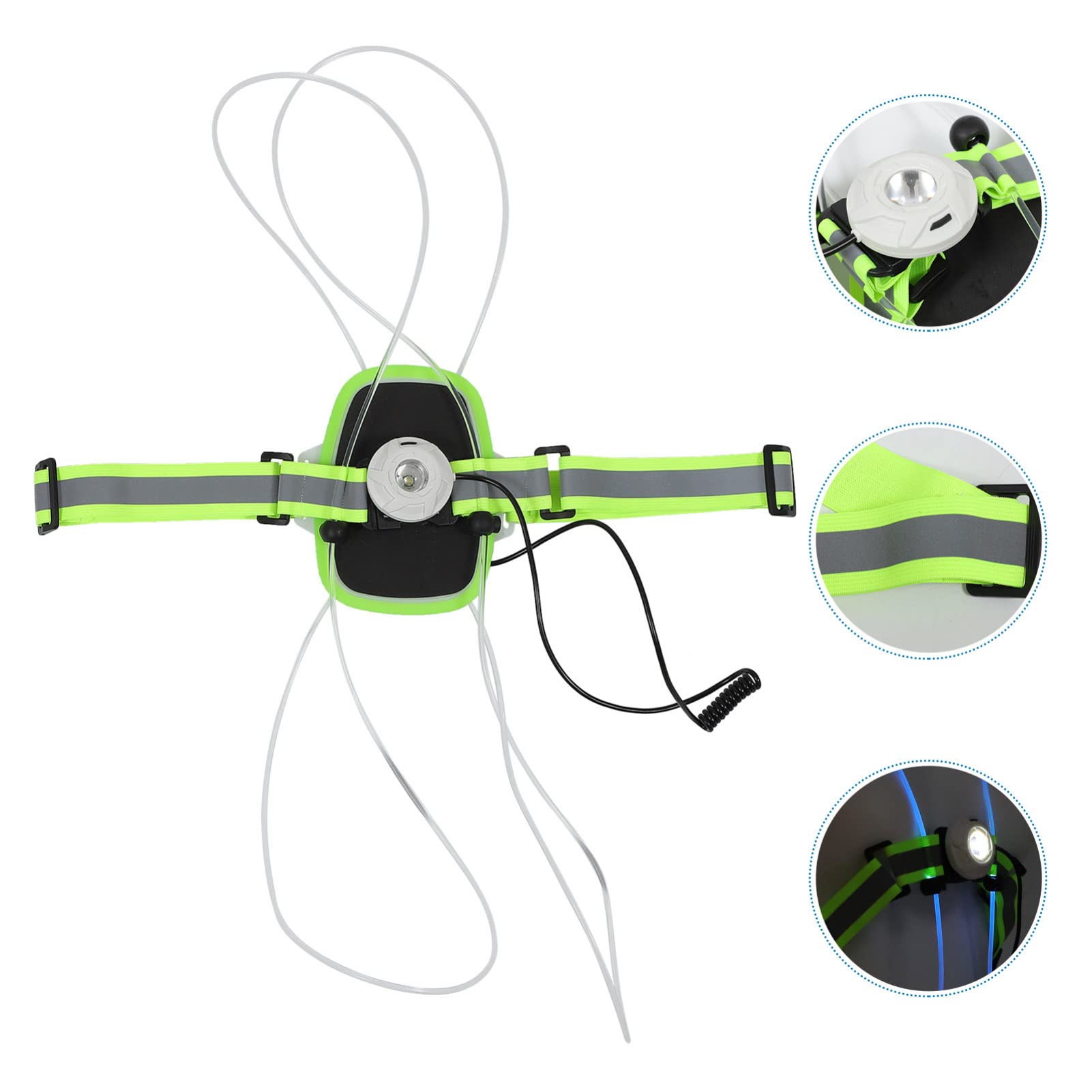 Uonlytech Verstellbare Reflektierende Weste mit USB Aufladbarem Positionslicht Polyester Material und 1200mah Akku für Sicheres Laufen und Outdoor Aktivitäten bei Nacht