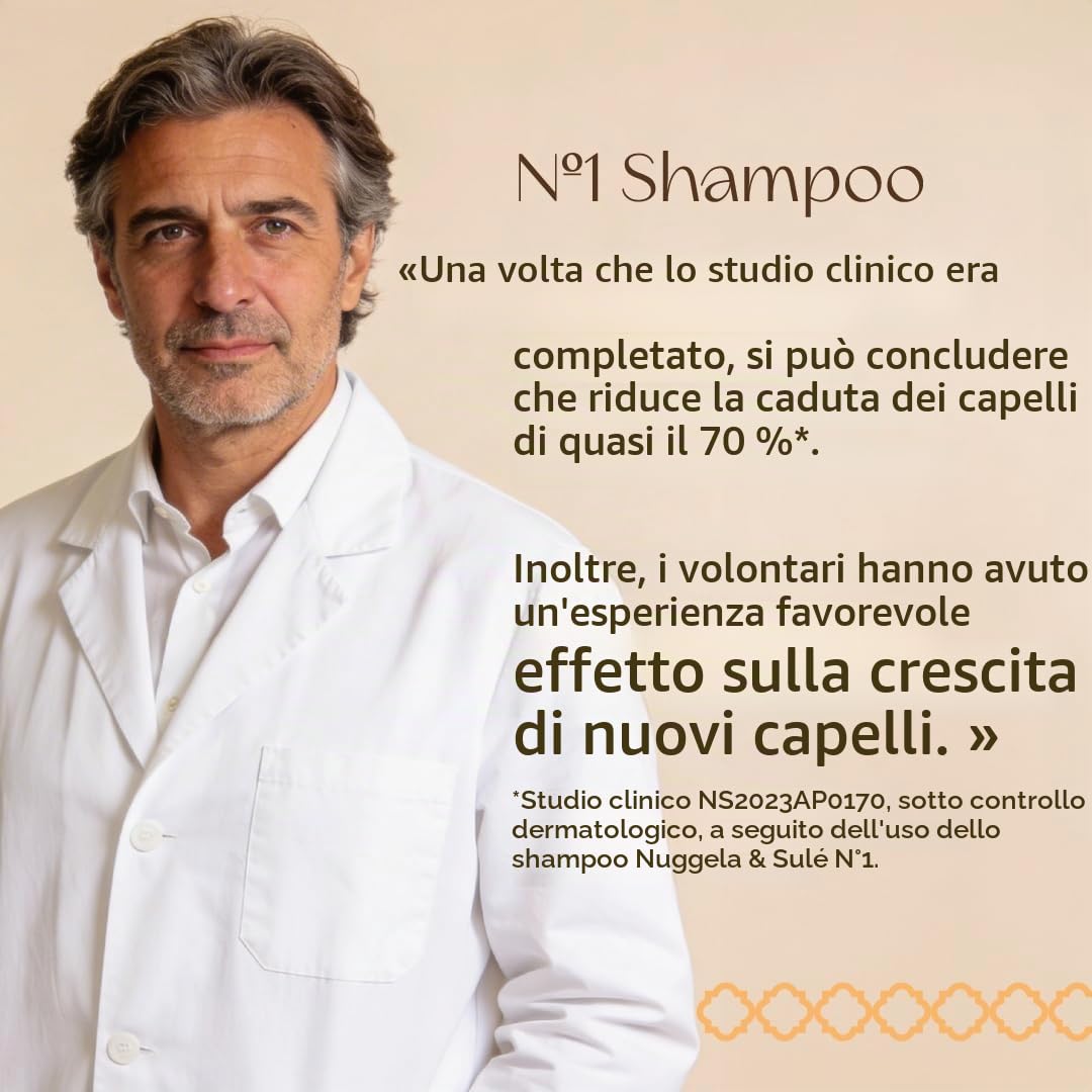 Nuggela & Sulé Shampoo Nº1 con estratto di cipolla rossa, rafforza e stimola la crescita dei capelli, 2 unità x 250ml