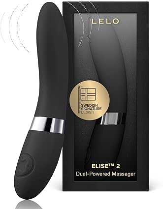 LELO ELISE 2 Vibrador con dos motores para Mujer, Olvídate de los consoladores y disfruta de uno de los mejores juguetes sexuales para el Punto G, Black