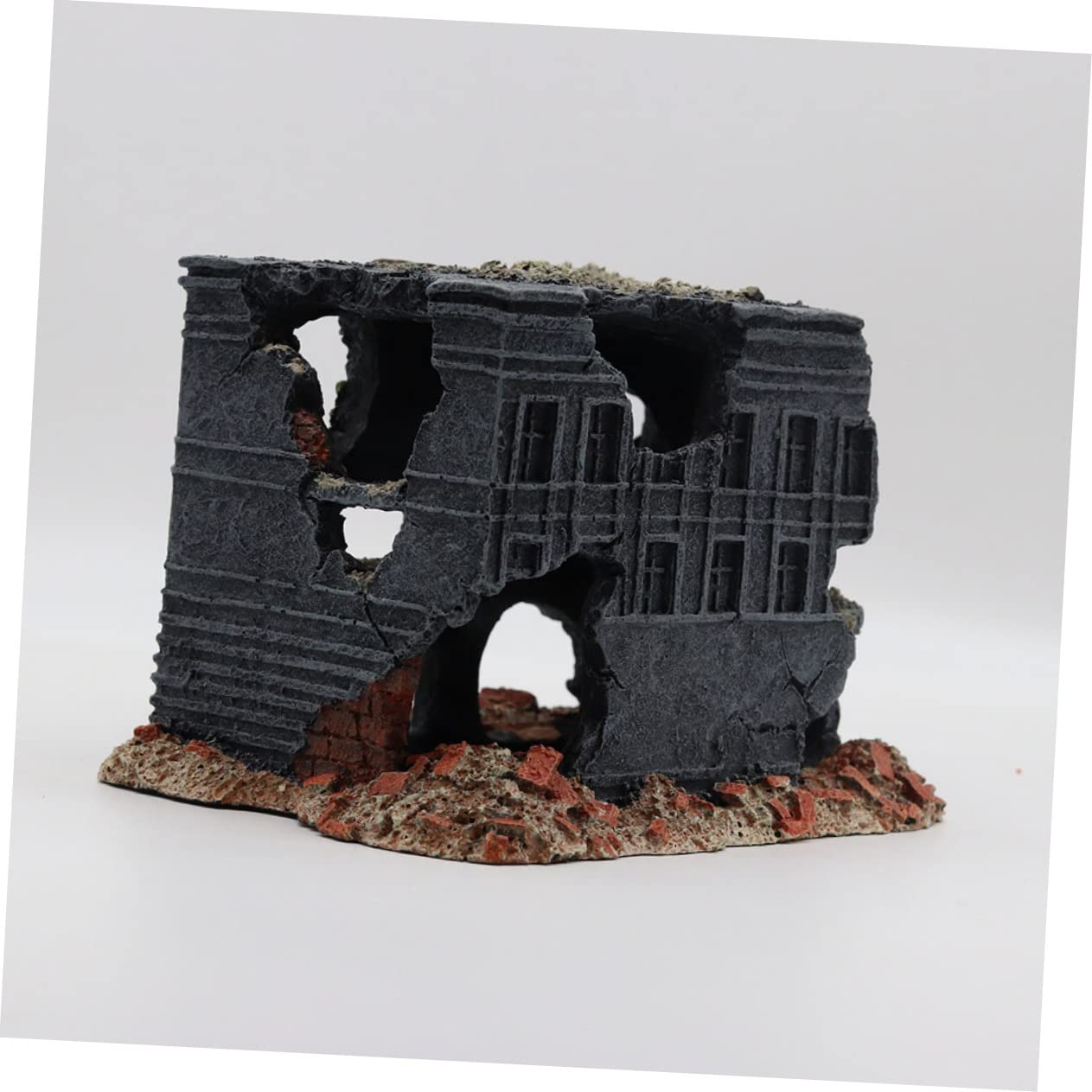TOYANDONA Per Acquario in Resina Decorazione Realistica Simile Vecchia Casa Decorativo per Acquario Posizionabile in Acqua