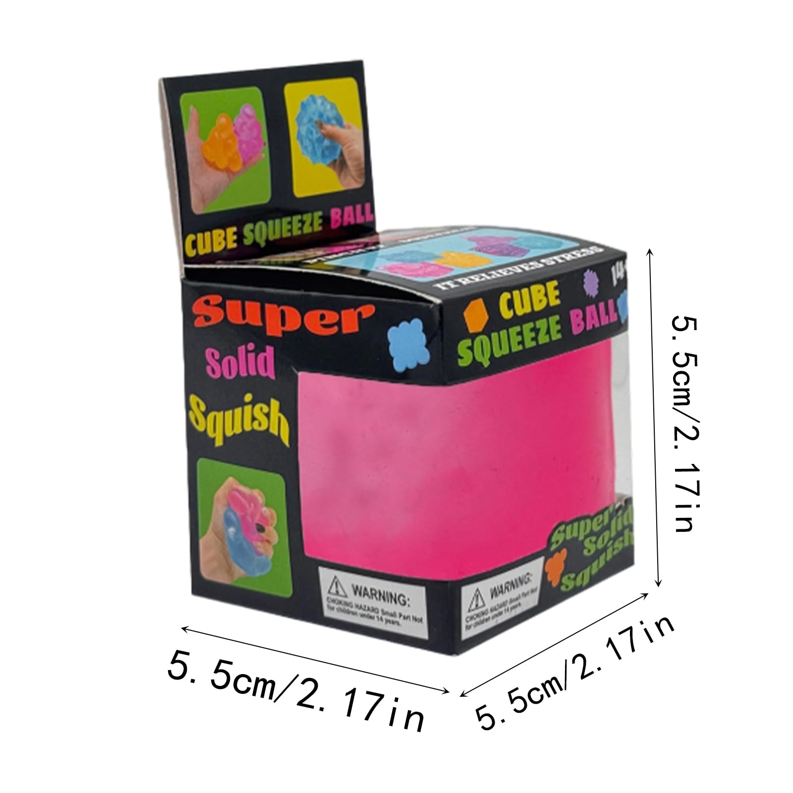 Nee Doh Nice Cube Squishy Fidget Toys Stress Ball Nice Ice Cube Toy Nee Doh Slow Rising Stress Relief Squishy Sensory Fidget Squeeze Toys Soft Anxiety Balls Party Favors Gift for Adult Kid (01-Blue) - 3