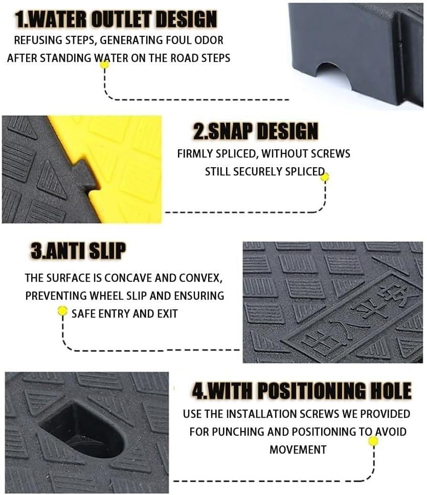 Rampa de umbral portátil para silla de ruedas, negro miniatura 2