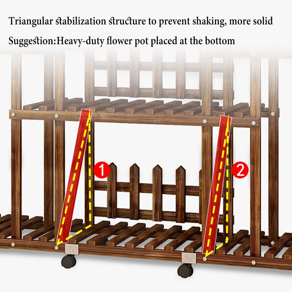 Pflanzenständer Aus Holzwerkstoff – 33x33x80 Cm, Schwarz, Platzsparend & Langlebig