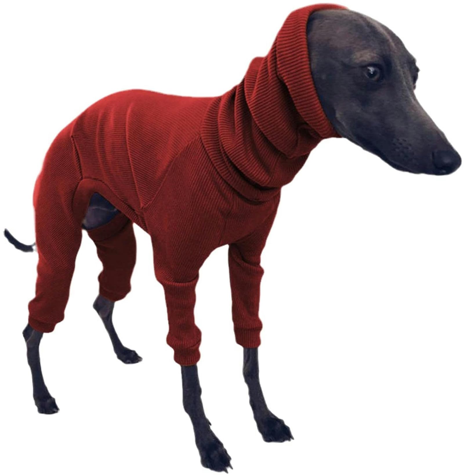 UOSIA Lightweight Dog Pajamas High Neck Warm Dog Onesie High Elasticity 4 Legs Basic Pjs for Small Medium Large Dogs Whippet Italian Greyhound Clothes