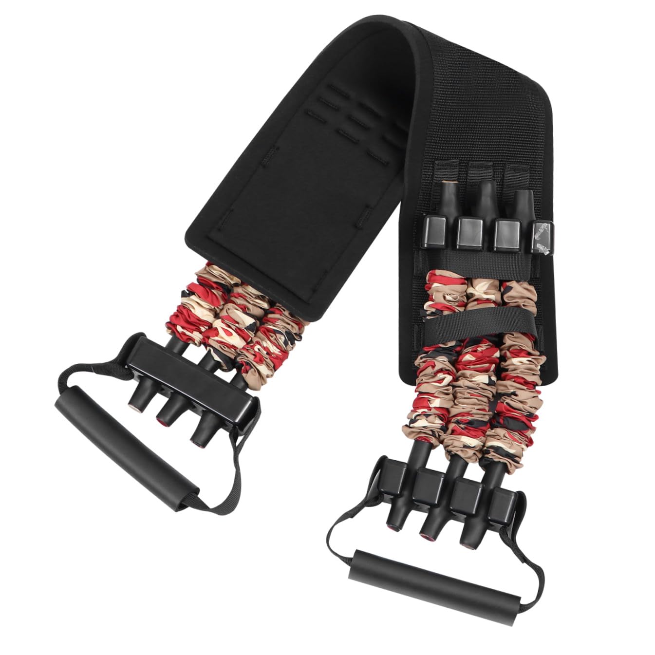Toyvian Bande Elastiche Resistenza per Allenamento Panca e Espansione Petto Vita Imbottita in Nailon Morbido per Fitness e Body Building