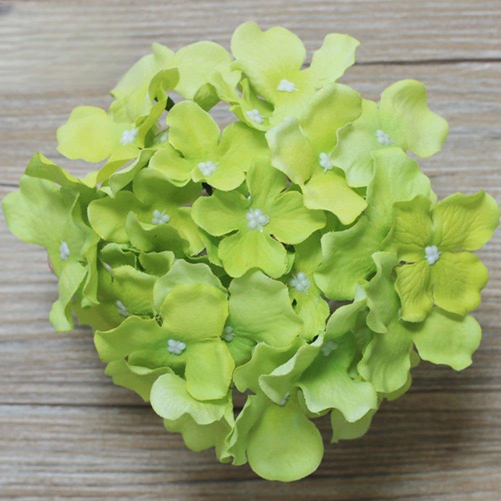 Silk Hydrangea Heads Artificial Flowers (60, Pink)