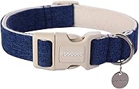 Vista 37 de DOGWONG Collar de algodón y cáñamo para perros, collar rosado resistente ajustable de tela natural suave para mascotas, lindo collar de boda