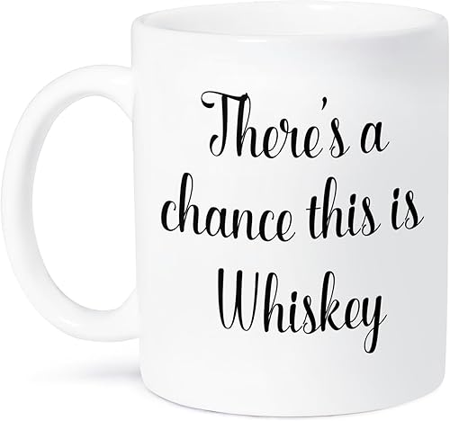 Miniatura 9 de 3dRose mug_235592_4 There A Chance This is Whiskey - Taza negra de dos tonos, 11 onzas Blanco