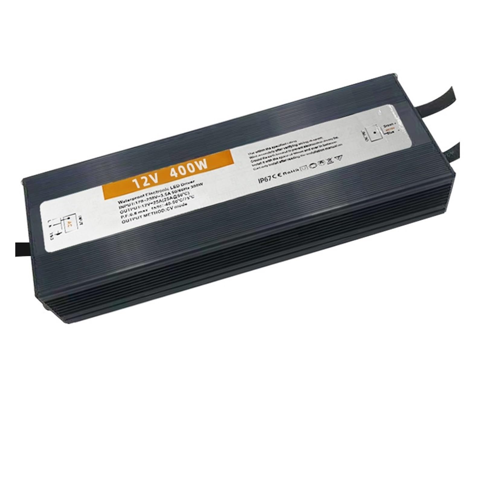 Driver LED impermeabile IP67 AC-DC 220V TO 12V 80W-400W Trasformatore LED Alimentatore LED Protezione da cortocircuito esterno(12V 400W)