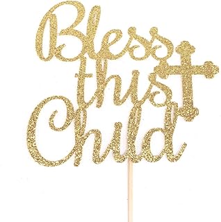 Atelier Elegance Bless this Child Cake Topper, God Bless Cake Topper, Heavenly Sent Cake Topper