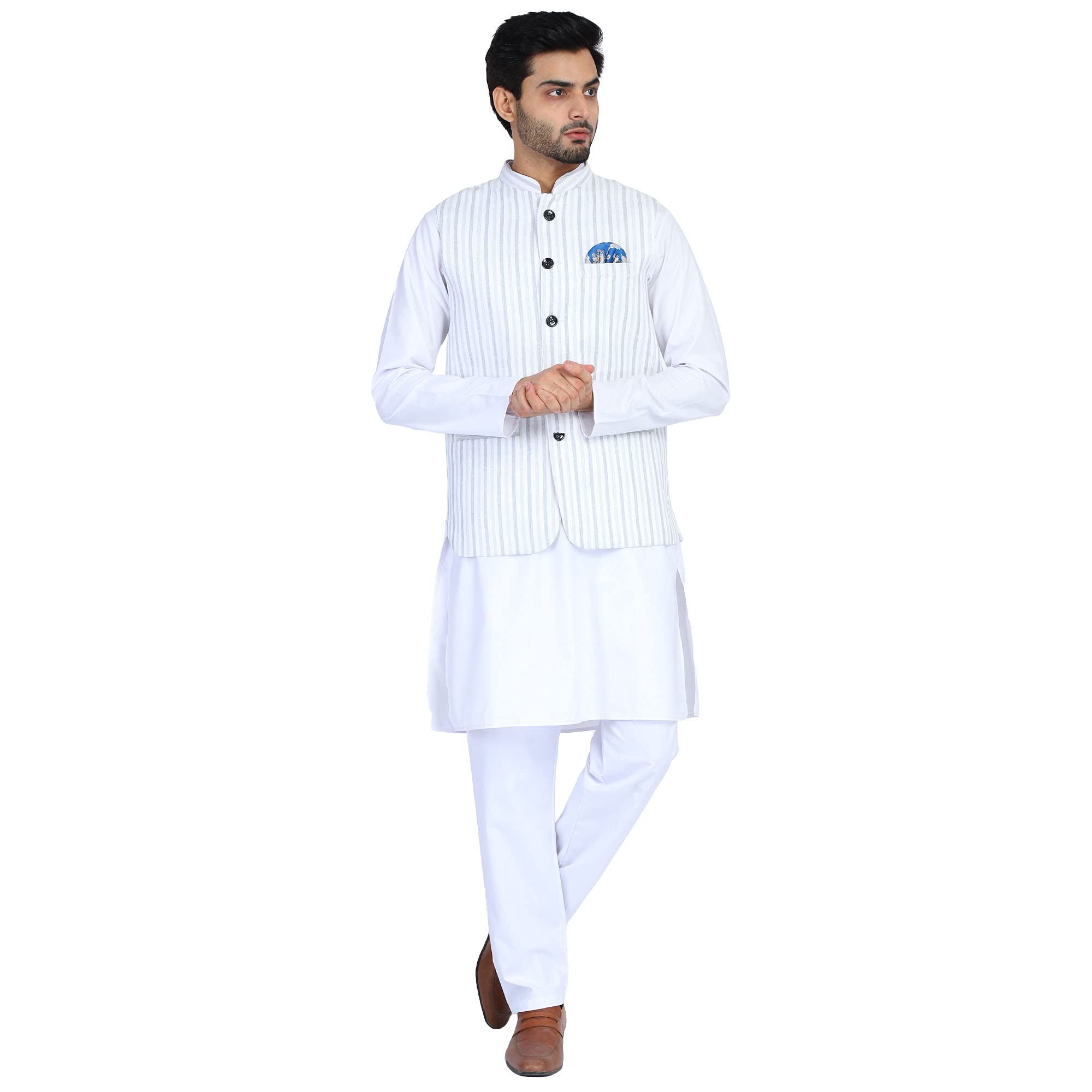 tahvo Men's Nehru Jacket/Waistcoat/Modi Jacket Cotton Fabric/Men Nehru Jacket-picture-11