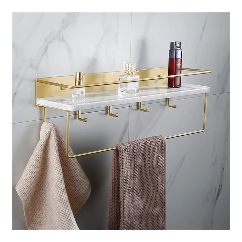 BAHELS Shower Caddy Bathroom Marble Storage Holder Nordic Storage Shelf Towel Shelf Robe Hooks Bathroom Wall Toilet Towel