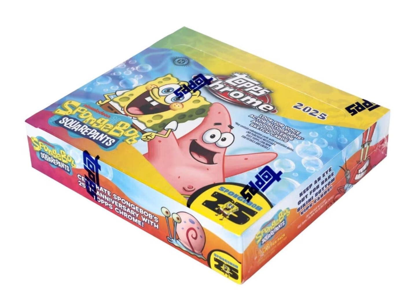 Topps 2025 Topps Chrome Spongebob Squarepants 25th Anniversary Hobby Box