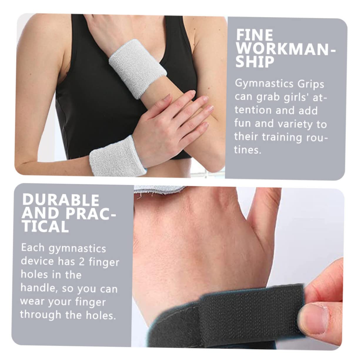 Yardwe 3sets Fitness Gymnastics Grips and Wristbands Wear-Resistant Palm Protectors for Weightlifting and Exercise Support for Boy Girl and Youth Non- Design for Enhanced Comfort