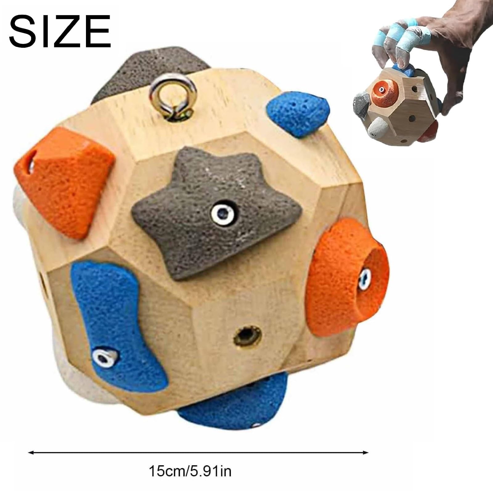 Boulder Block for Climbers, 3D Boulder Block pour DéVelopper La Force Et La PréCision De Vos Doigts, des PoignéEs RéGlables, La Force des Doigts avec Un Sac De Rangement (A)