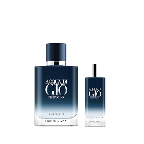 Miniatura 5 de Armani Beauty Acqua di Giò Profondo - Eau de Parfum - Set de regalo de colonia para hombre - Fresco y aromático - Tamaño de viaje y tamaño completo,