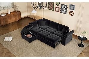 L-Shaped Sleeper Sectional Comfort Dream Oasis