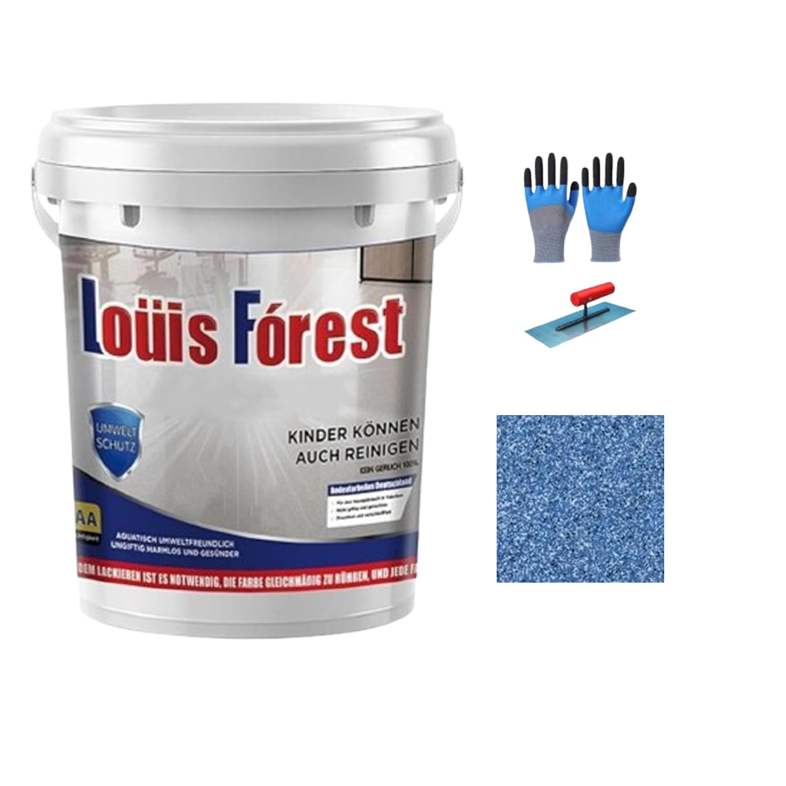 Epoxy Colored Sand Floor Paint,Louis Forest Epoxy Floor Paint,Gooti Epoxys Floors Painting Self Leveling,2025 New Waterproof,for Basement,Wood Floors,Garage,Outdoor (Medium gray)