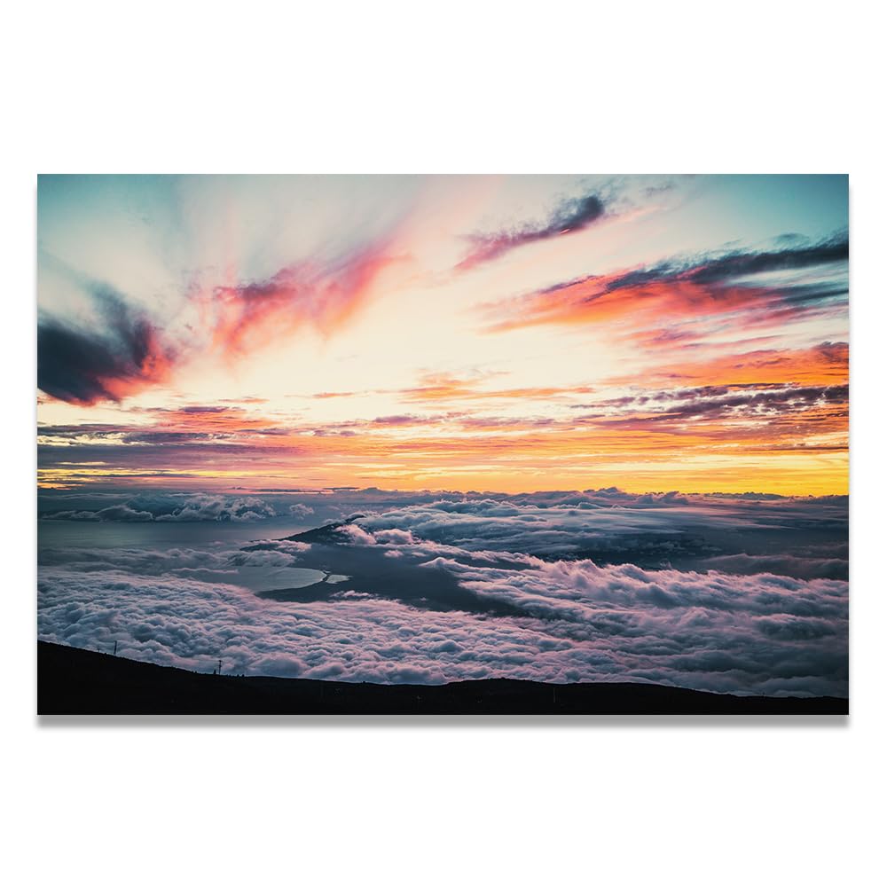 VHdfgTY Crushed IceMountain Landscape Canvas Wall Art Nature Scenery Wall Decor for Home 40x60cm Unframed