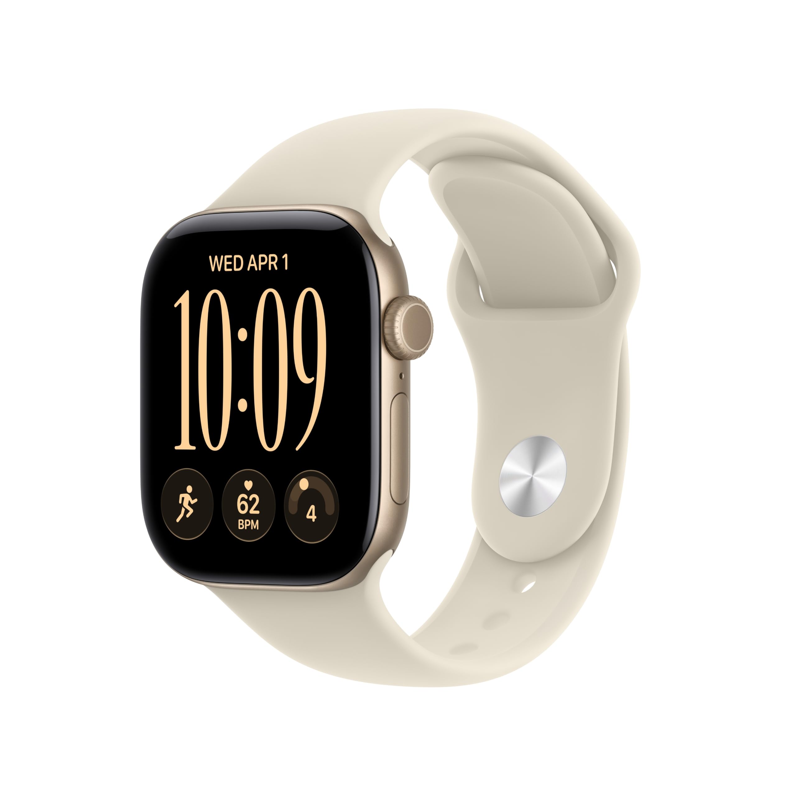 Watch Series 12 GPS 42mm Smartwatch | Light Gold Aluminum Case, Sand Sport Band - S/M. He…