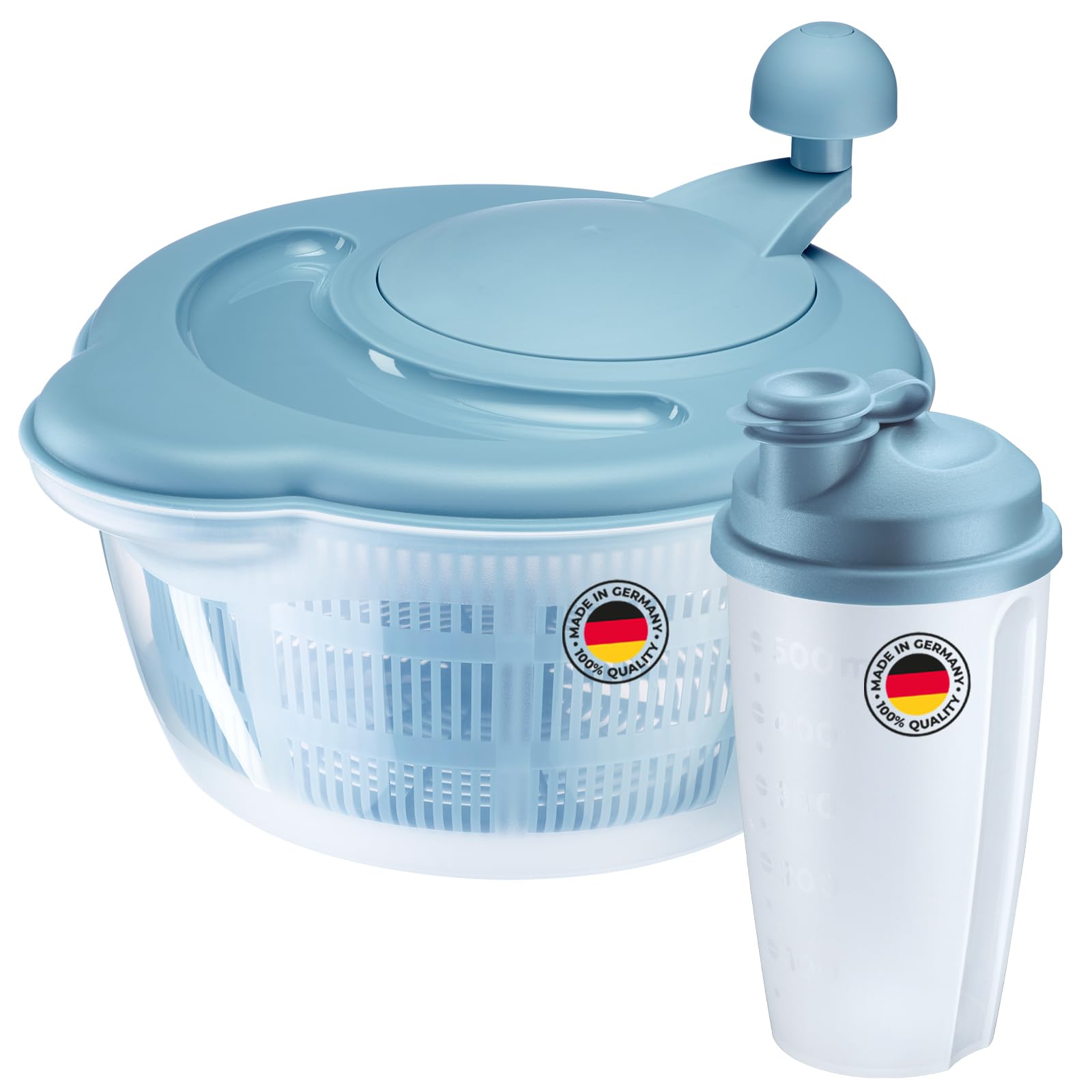 Westmark 243222E8 Salatschleuder, PP, PE, Apfelgrün/Blau