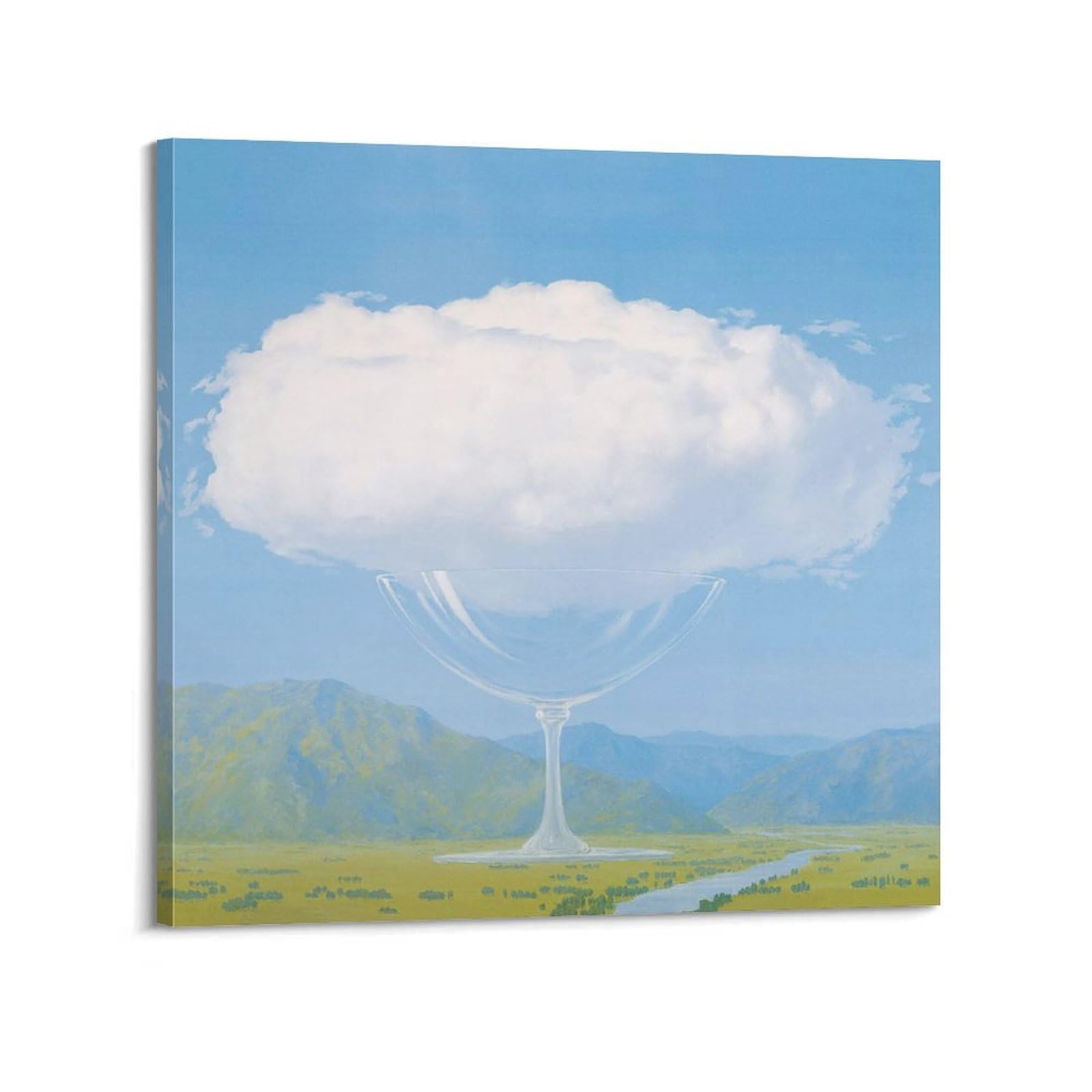 YMXSDIMDS The Heartstrings by Rene Magritte Painting Poster Wall Art Bedroom Prints Home Decor Hanging Picture Canvas 16x16inch(40x40cm)