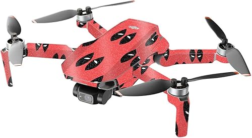 Miniatura 7 de MIGHTY SKINS Brillantina brillante compatible con el dron portátil DJI Mini 2, hojas de maceta verdes, acabado de purpurina protectora, duradero de