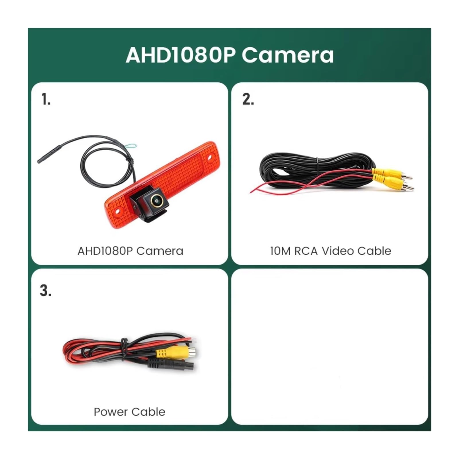para Transit MK7 2006 2007 2008 2009 2010 2011 2012 2013 Camión Furgoneta Monitor AHD1080 Cámara Visión Trasera Coche AHD Opcional Cámara de Respaldo(GAHD-1080P-175deg)