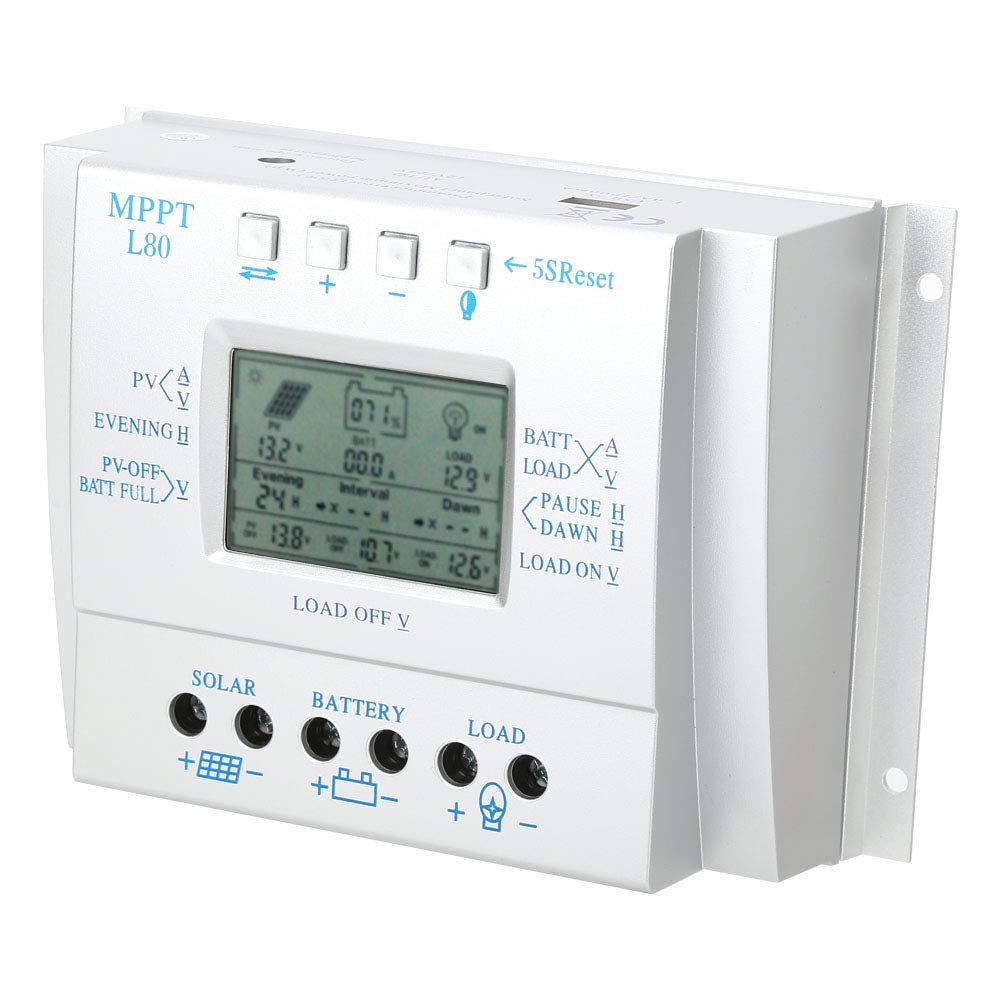 Controlador de Carga Solar 80A MPPT MPPT LCD Display PWM Regulador para el de Energía Solar