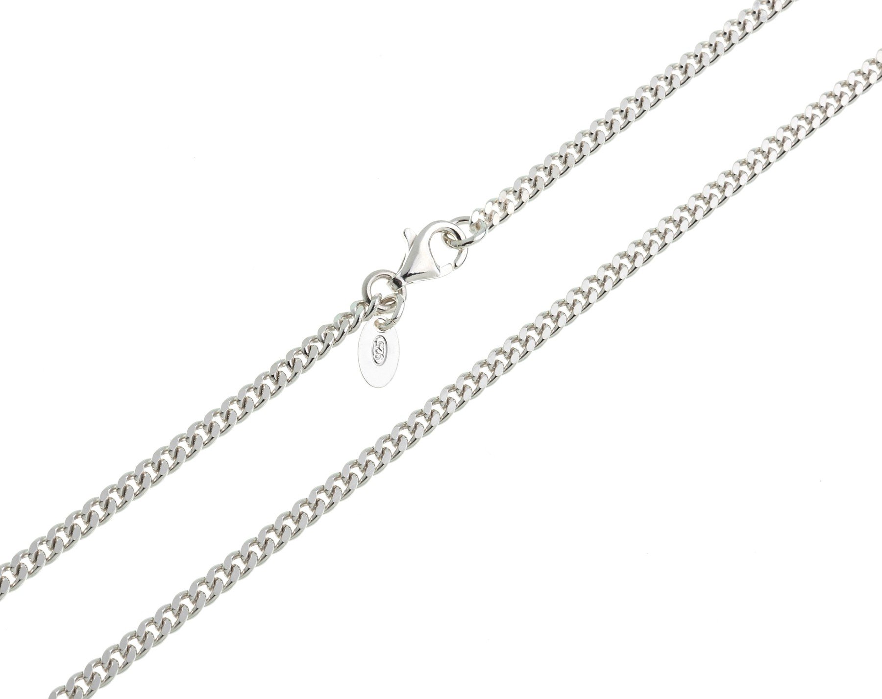Dziecięcy łańcuszek typu pancerka, łańcuszek dziecięcy, szerokość 2,7 mm, długość do wyboru 32-37 cm, prawdziwe srebro próby 925, Srebro szterlingowe