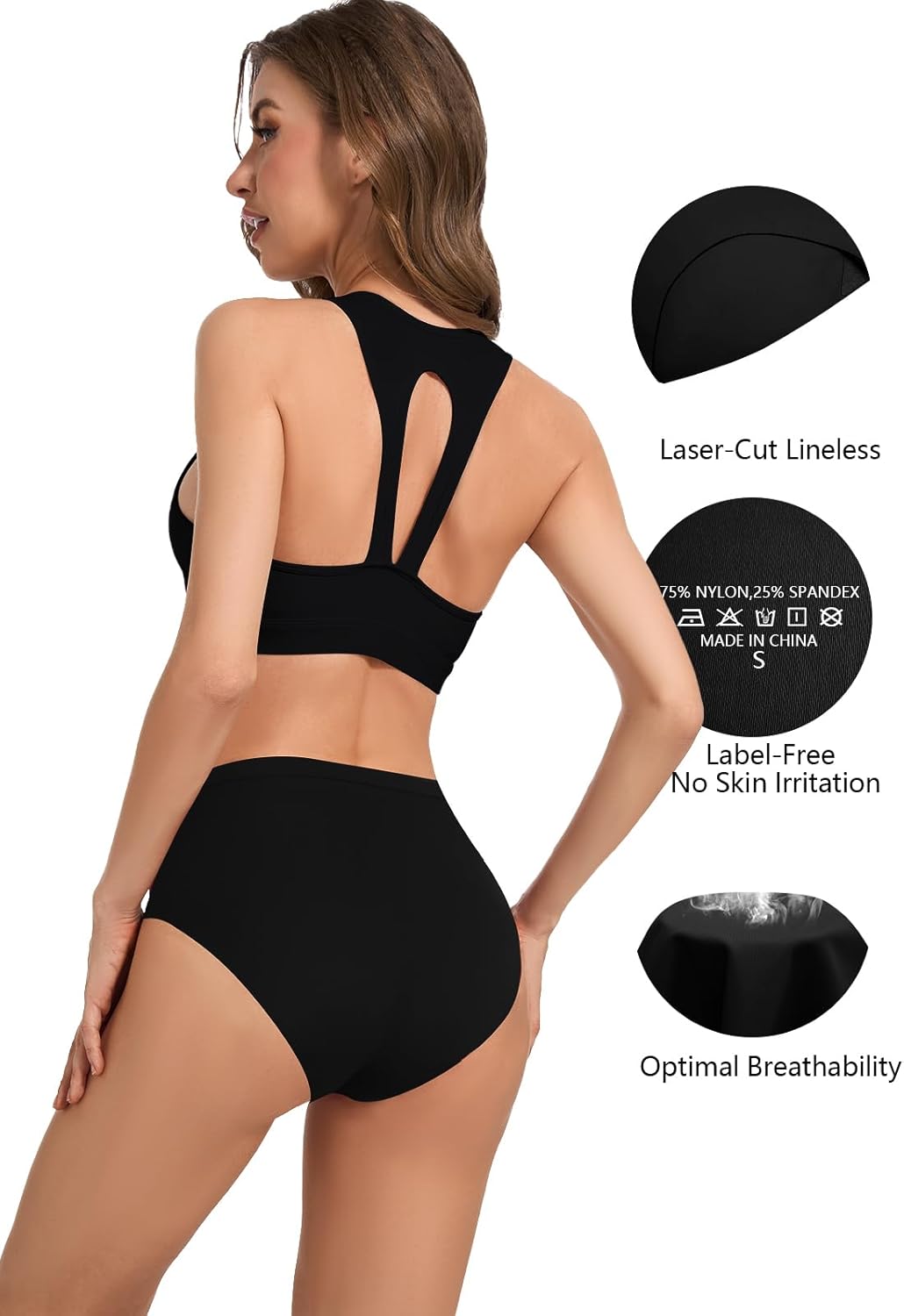 Women Underwear Seamless No Show Full Coverage Briefs Invisible High Waisted Soft Breathable Panties 6 Pack - Image 3