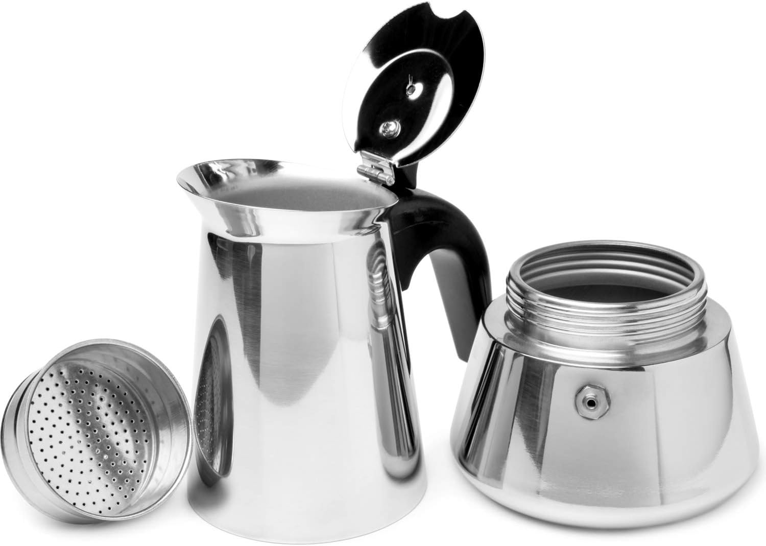 Boao Moka Express Replacement Funnel Kits, 3 Packs Replacement Gasket Seals, 1 Stainless Steel Replacement Funnel with 1 Pack Stainless Filter Replacement(6-Cup): Home & Kitchen