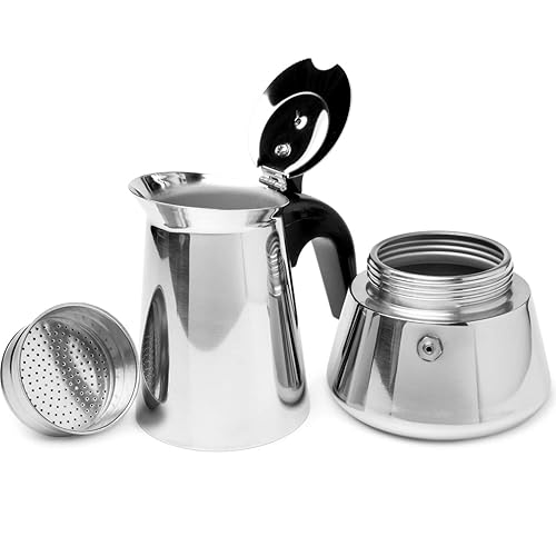 Miniatura 5 de Moka Express - Kit de embudo de repuesto, 3 paquetes de sellos de juntas de repuesto, 1 embudo de repuesto de acero inoxidable con 1 paquete de