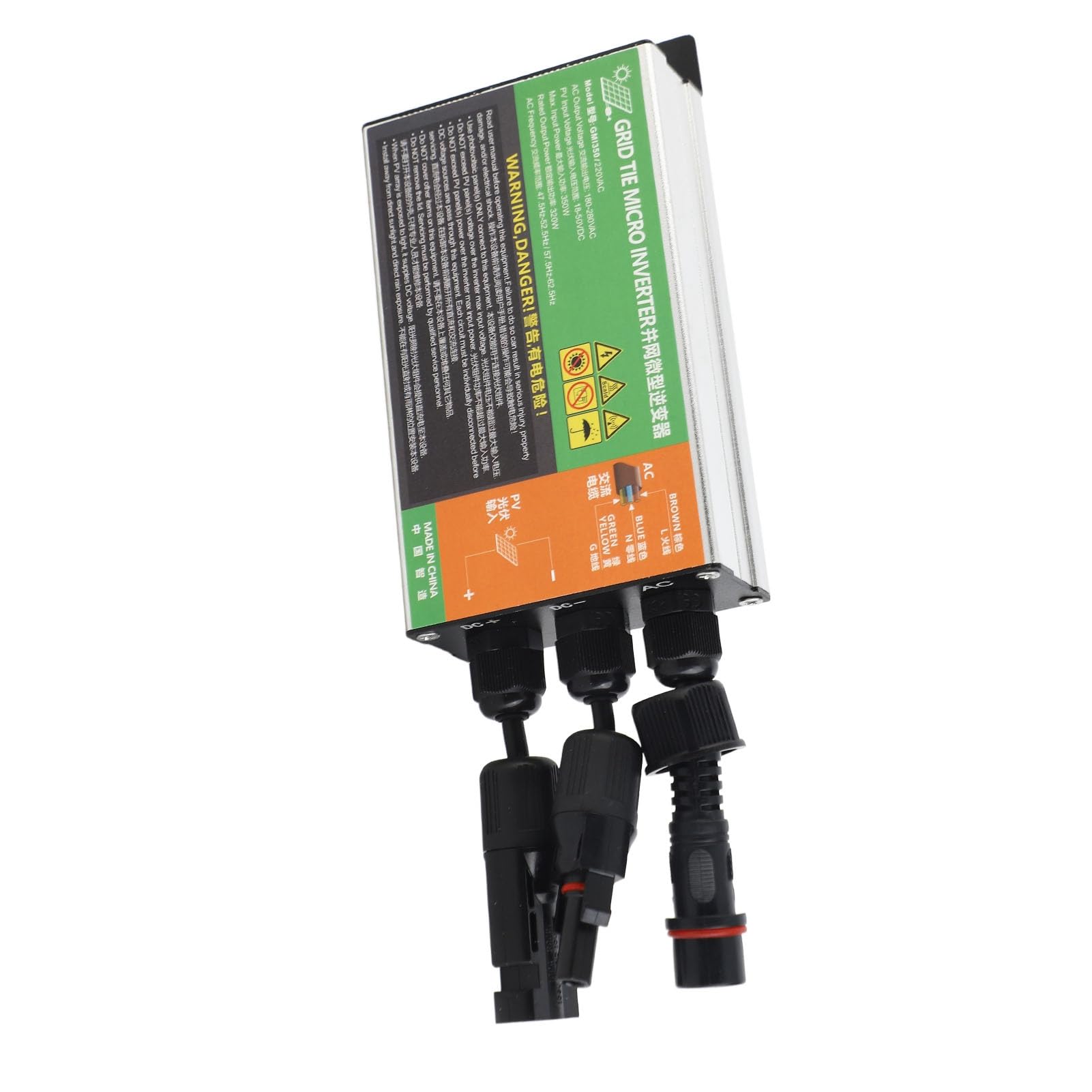 di Generazione di Energia Ad Alta Efficienza con Inverter a Onda Sinusoidale Pura da 350 W per Casa e Azienda Lega di Alluminio AC220V