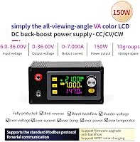 Convertor buck-boost reglabil Heemol DC 6-36 V 150 W, modul încărcător solar cu afișaj LCD, tensiune și curent stabilizat 3