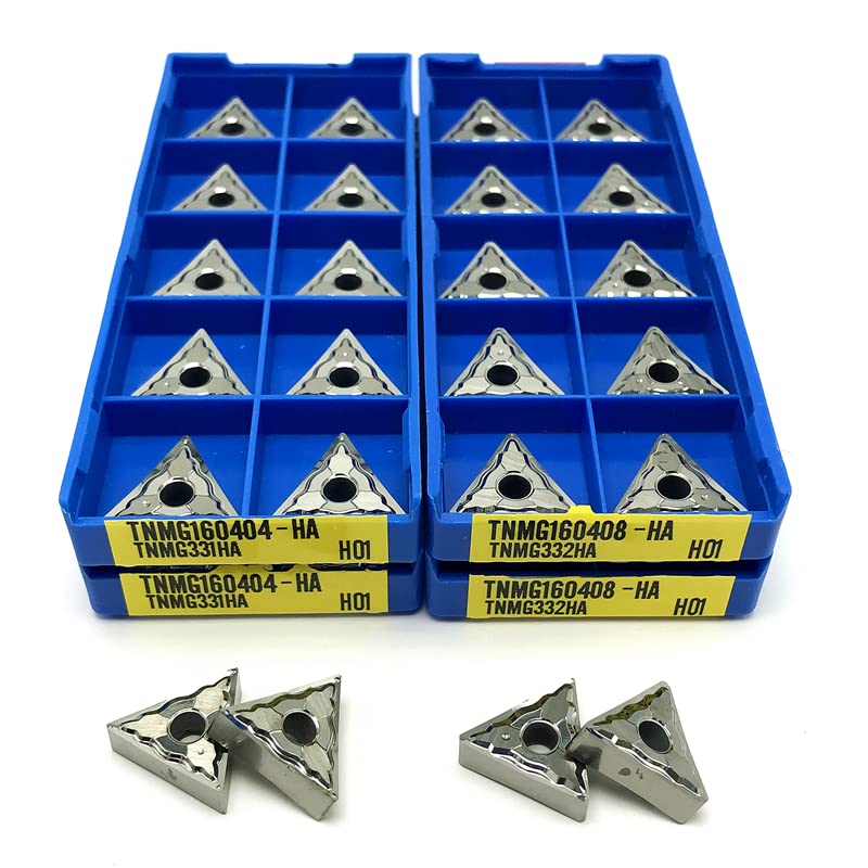 UANGLI TNMG160408 HA H01 Inserto de Aluminio Herramienta de torneado Externo Inserto de carburo Herramienta de Torno de Metal TNMG 160408 Herramienta de Corte Inserto de torneado(TNMG160408 HA H01)