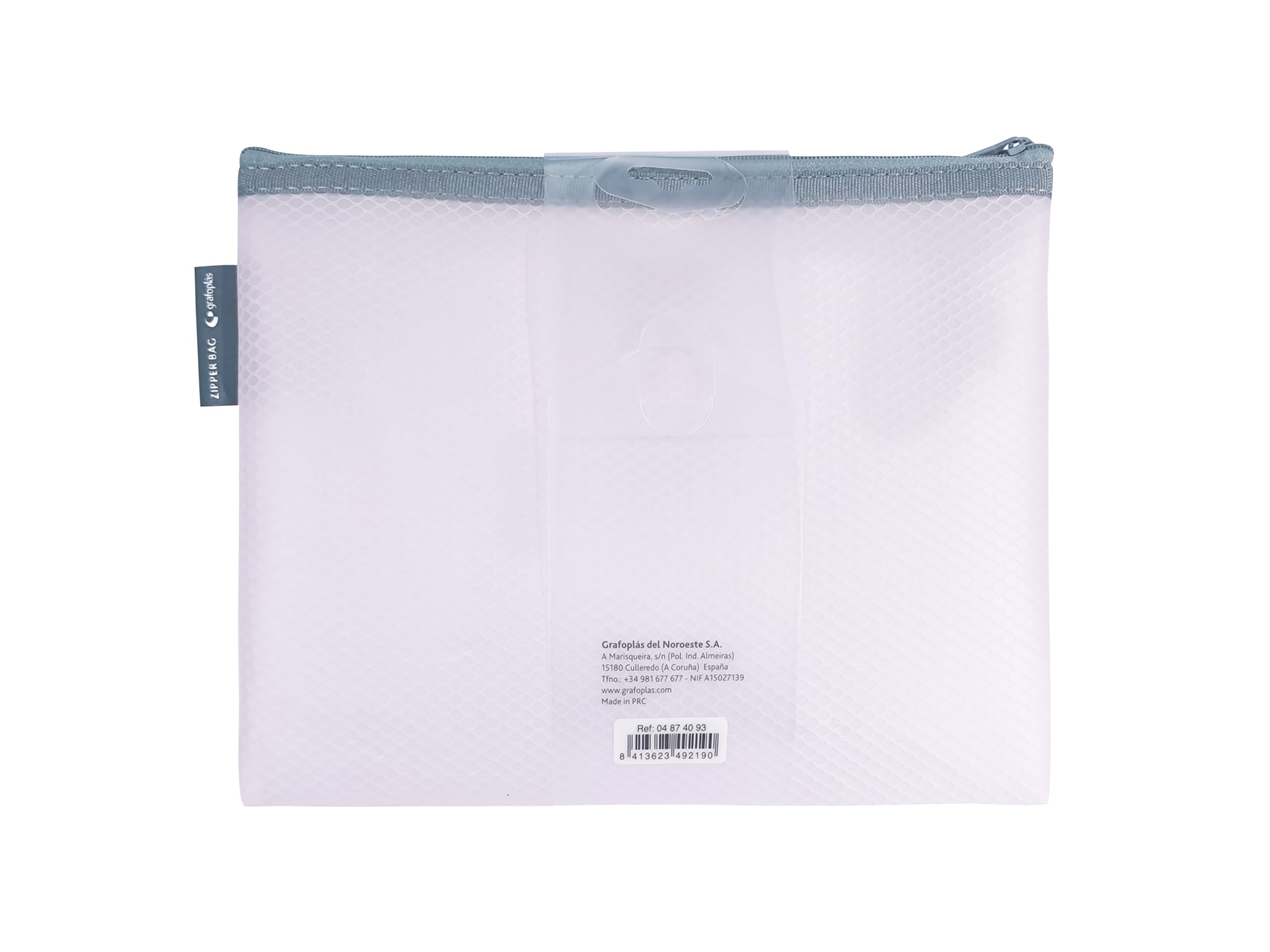 Grafoplás Borsa con cerniera EVA Soft A5 Rosa pastello Zipper Bag gomma EVA trasparente