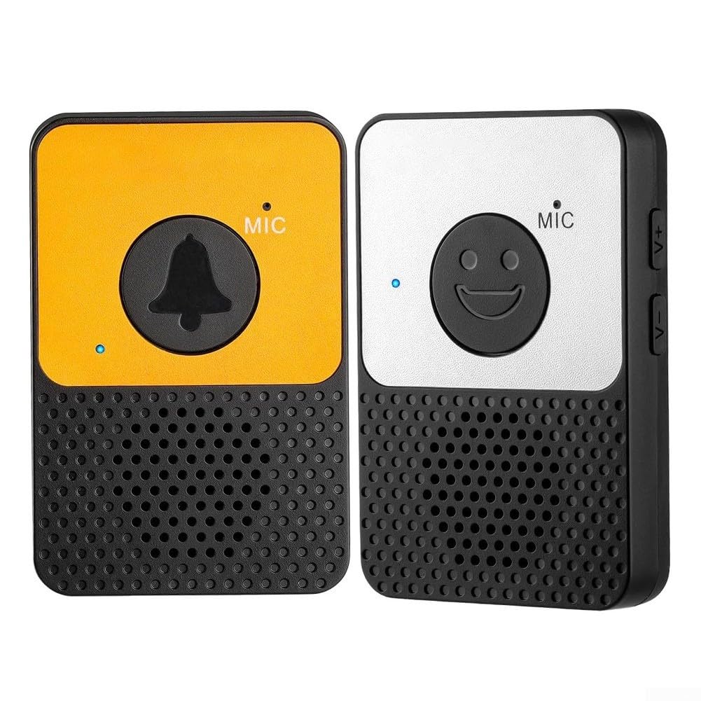 Oceanlend Campanello videocitofonico wireless, campanello citofonico bidirezionale impermeabile, con indicatore LED, portata 300 m per casa, ufficio, scuola, hotel e ospedale