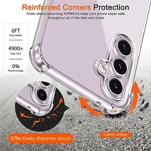 Image of Lustree Back Cover Transparent Case Compatible with Samsung Galaxy S23 | Clear + TPU Case with 4 Corner Air Cushion Protection & Camera Protection | Slim& Stylus Cover