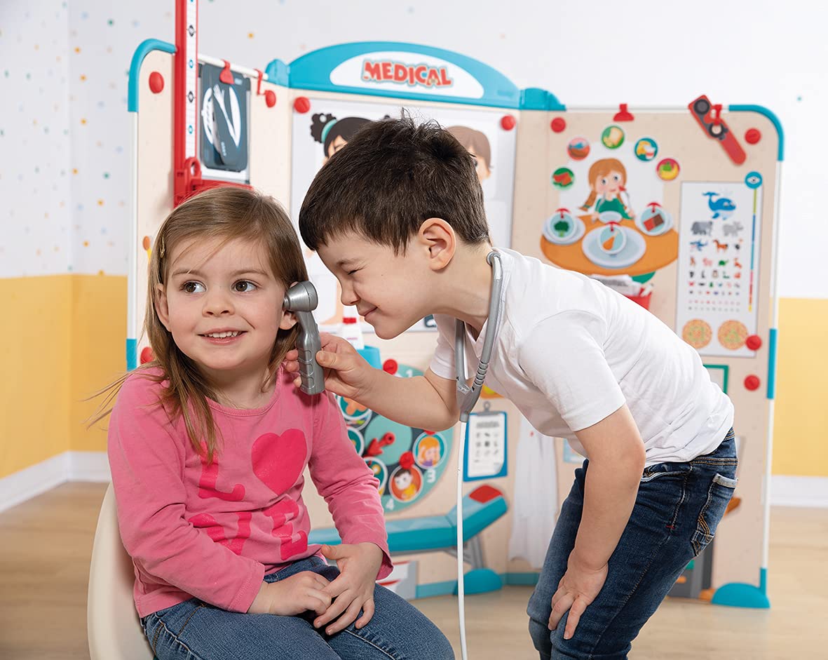 Smoby - Consulta Pediátrica Plegable para Jugar a Médicos, para Niños a Partir de 3 Años - 135 x 41 x 111 cm (7600340206)