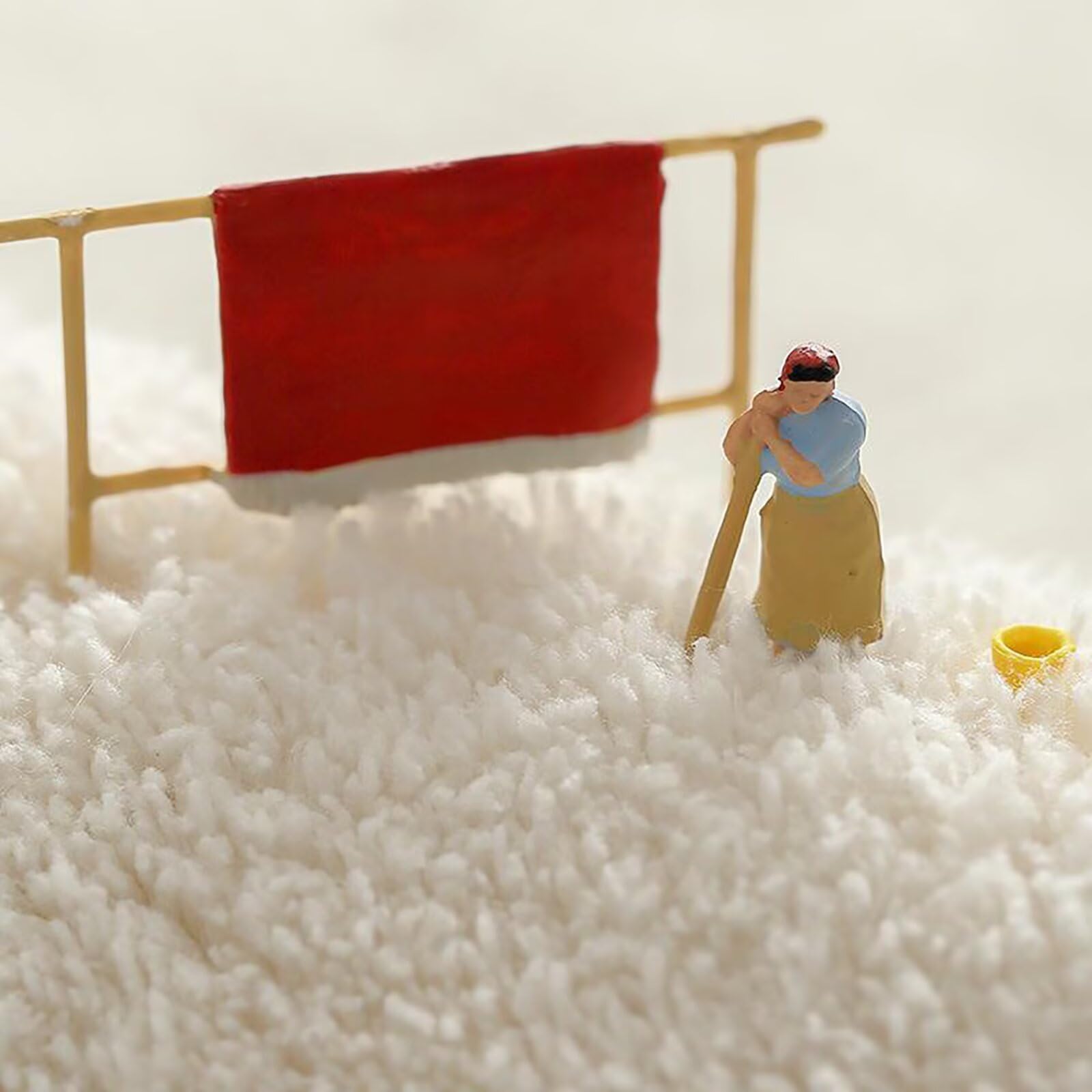Tospass Kinderzimmer Rund Kunstwolle Teppich Schlafzimmer Blume Weicher Waschbarer Kinder Teppich Creme Stil Junge Mädchen Kurzflor rutschfest, 80 cm Rund