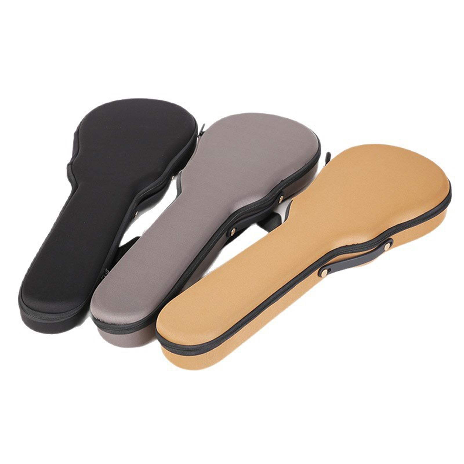 Ukulele Valise Rigide Sac Transport Étui Instrument Épaisseur 8mm Mousse EVA Tissu Tricoté Résistant Poignée Silicone Convient Au Rangement, Kaki