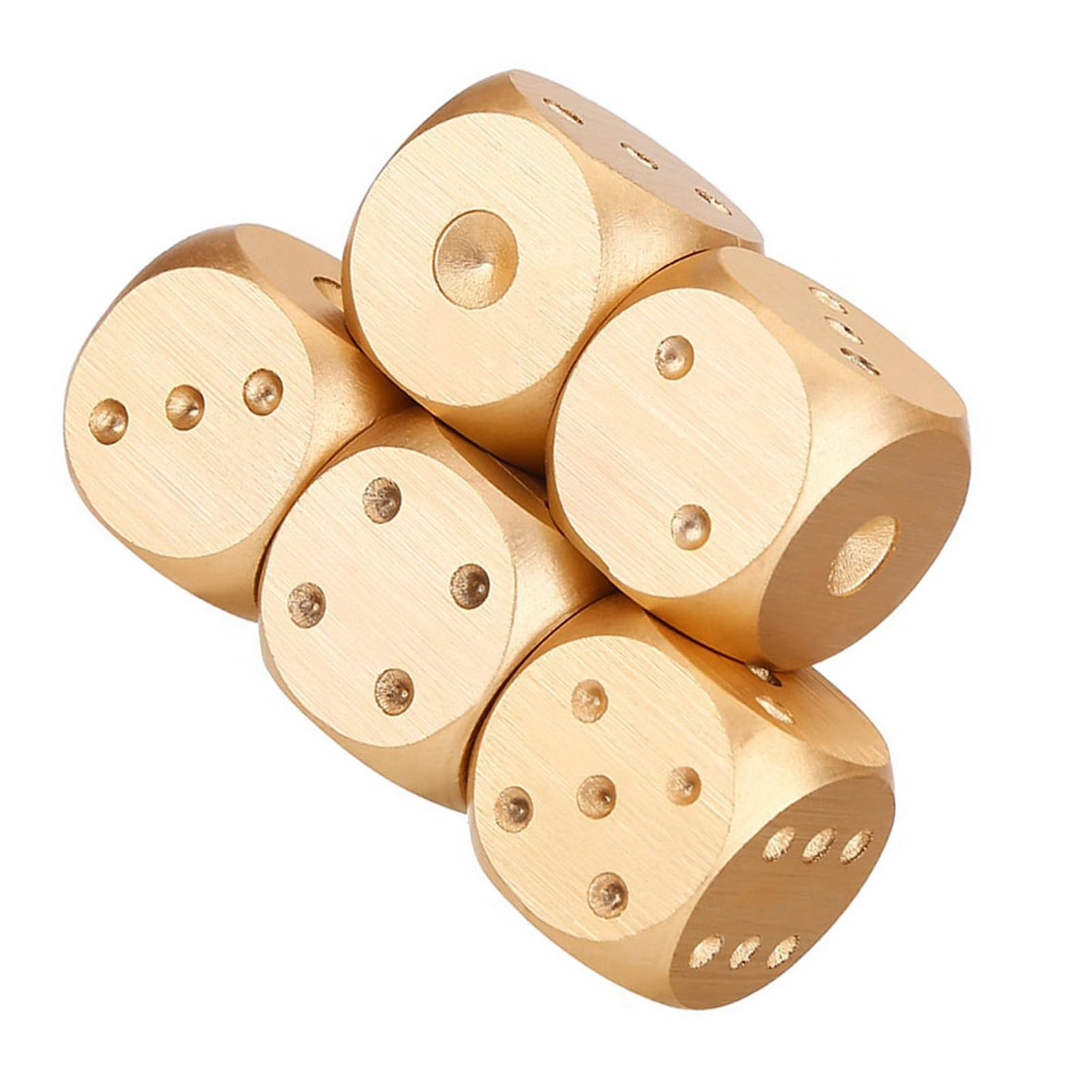 5-teiliges Luxus-Tischspiel-Würfelset aus Aluminiumlegierung mit Aufbewahrungsbox für DND, D&D, Poker, Familienspiel, Nacht, Gold, Silber, Optionen (Rechteck)