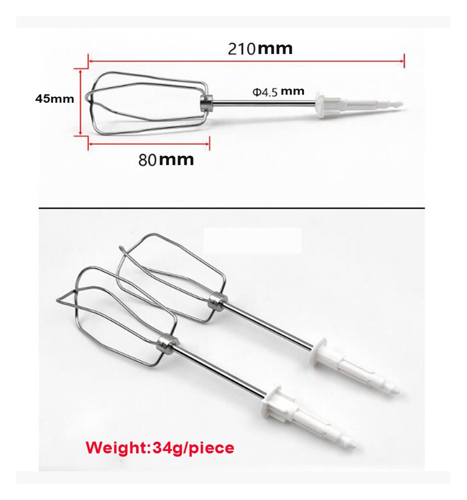 Compatibile con Bosch, Parti di elettrodomestici for frullatore for Uova, Accessori for frullino for Le Uova Elettrico(4 Wires Beaters)