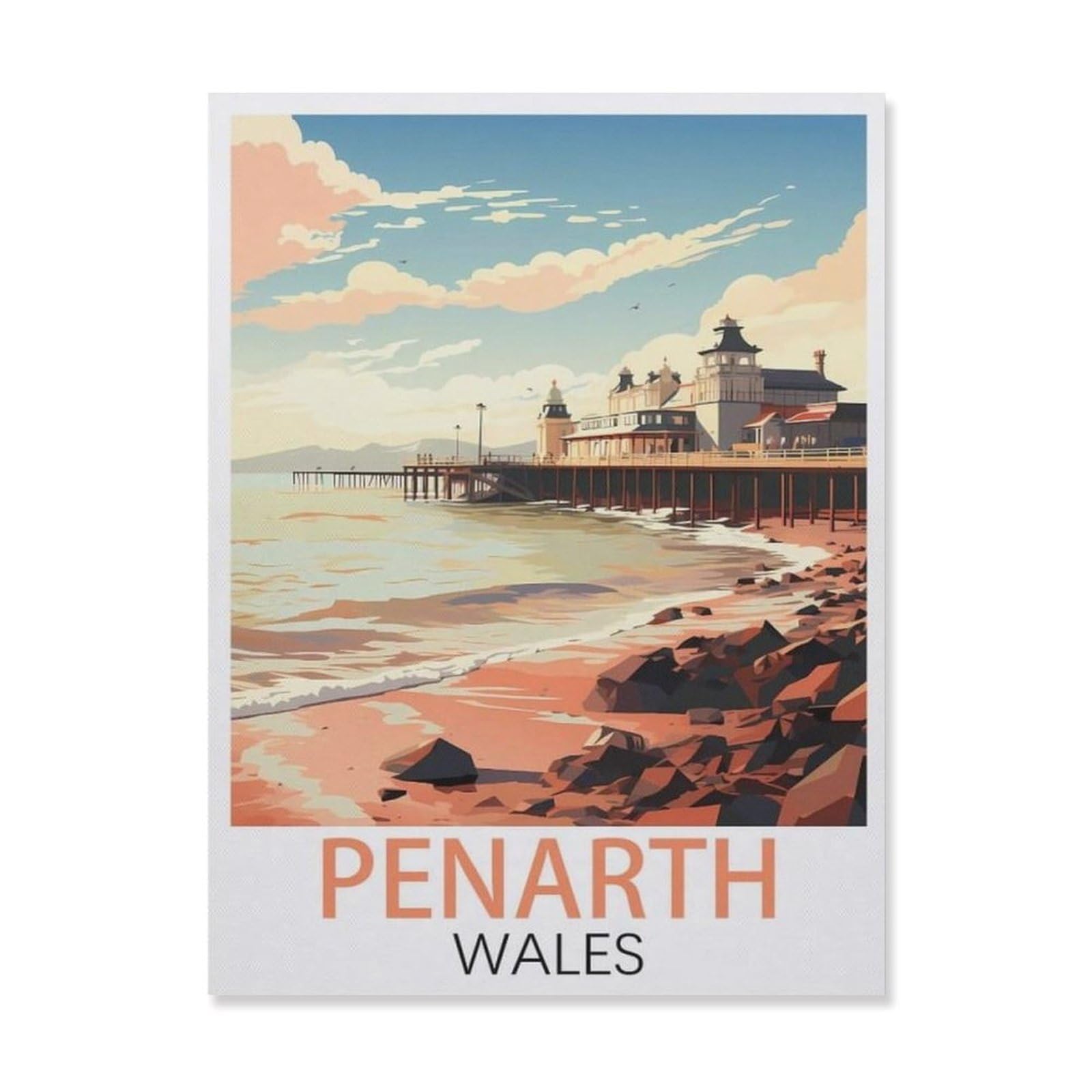 Penarth Wales，Jigsaw Puzzles 1000 Pieces for Adults, Classic Puzzle Kids Puzzle Challenging and Difficult Puzzles for Adults and Teens-DR122-38x52cm