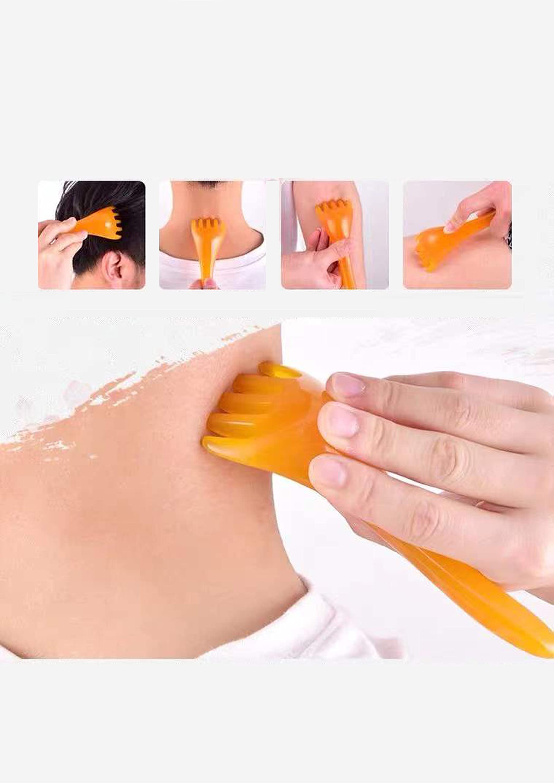 Masajeador de cuero cabelludo Gua Sha, masajeador de espalda, rascador de cabeza, portátil, masajeador de cabeza de spa para relajación profunda, regalos para mamá y papá, se puede utilizar